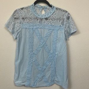 Blue Lace Top